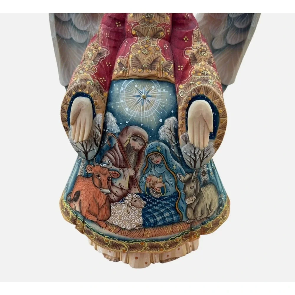 G. DeBrekht Limited Edition Hand Painted Nativity Angel Christmas Folk Art